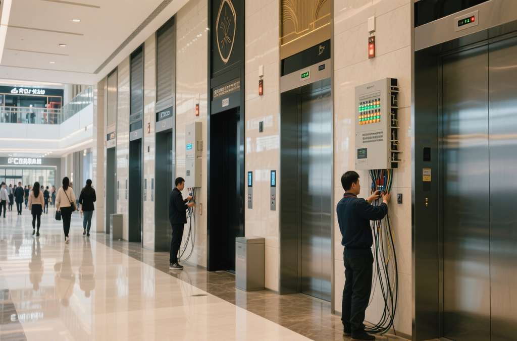 跨品牌群控電梯