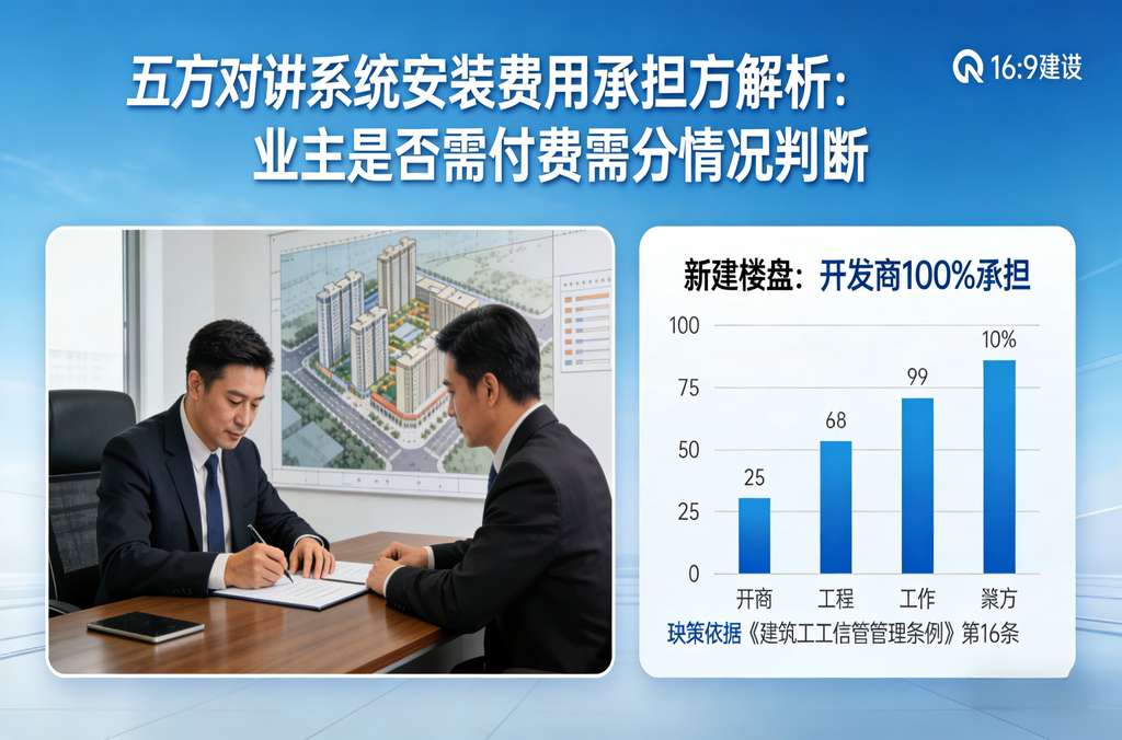 五方對(duì)講系統(tǒng)安裝費(fèi)用承擔(dān)方解析：業(yè)主是否需付費(fèi)需分情況判斷