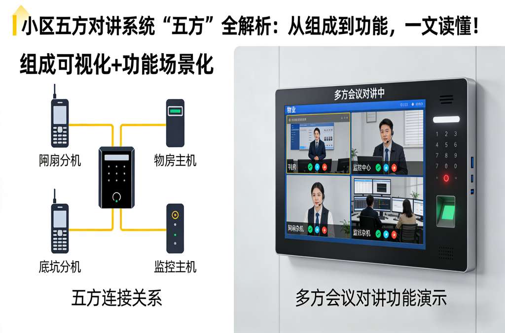 小區(qū)五方對(duì)講系統(tǒng)“五方”全解析：從組成到功能，一文讀懂！