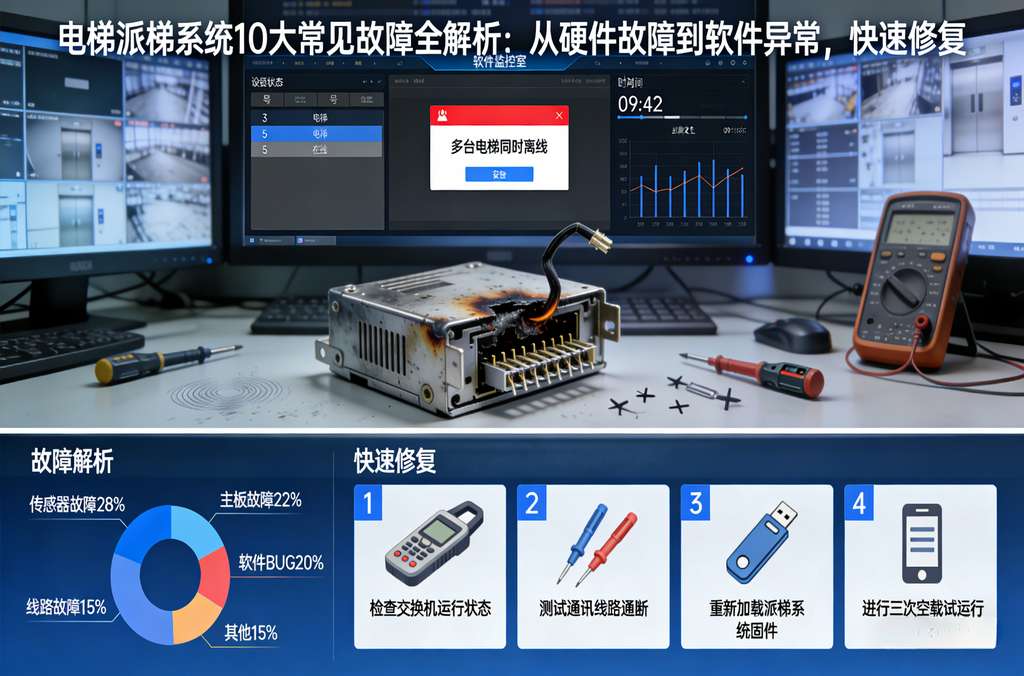 電梯派梯系統(tǒng)10大常見(jiàn)故障全解析