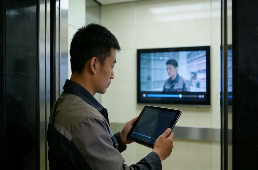 電梯多媒體屏幕視頻更換指南